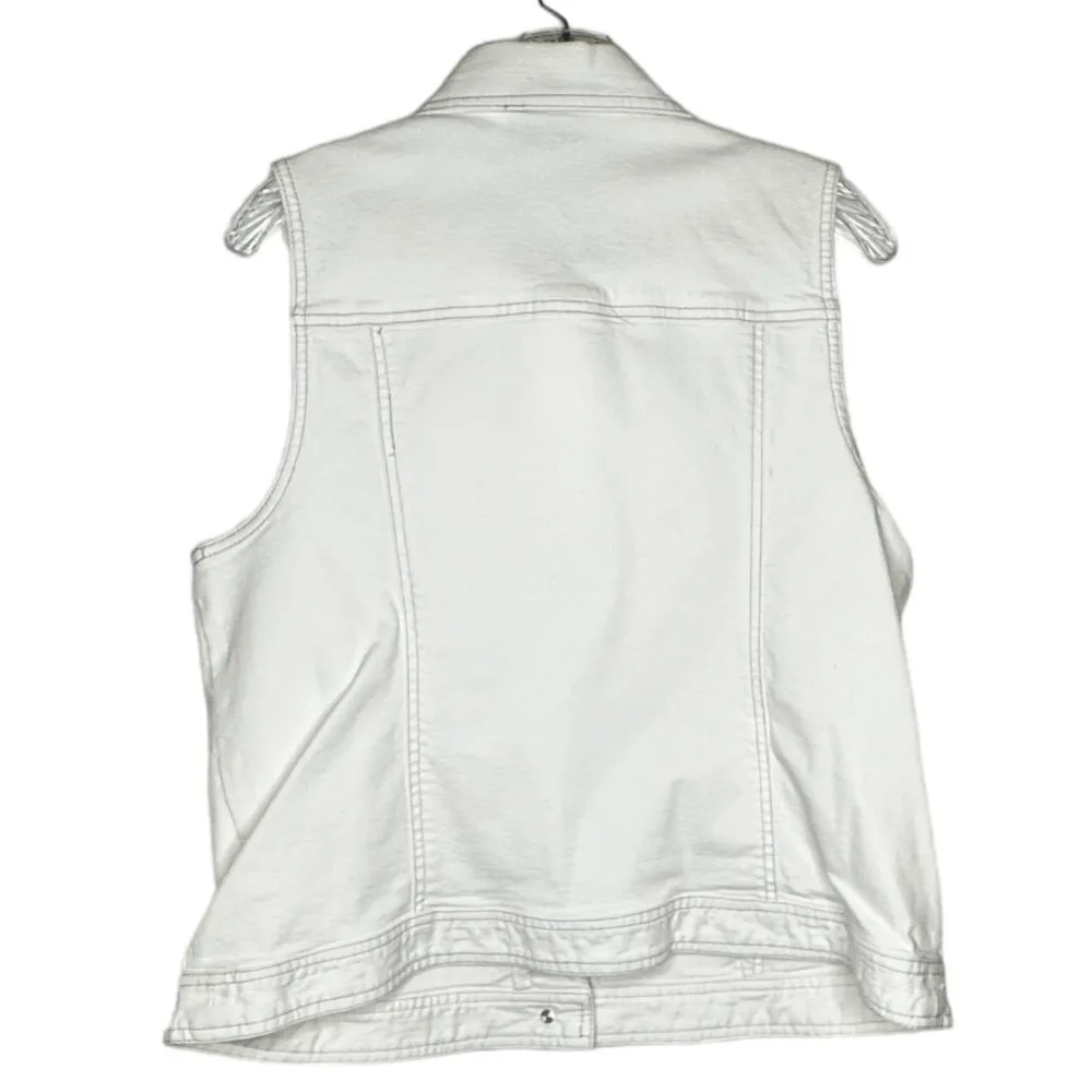 Additions by Chico's White Denim Vest - Image 4