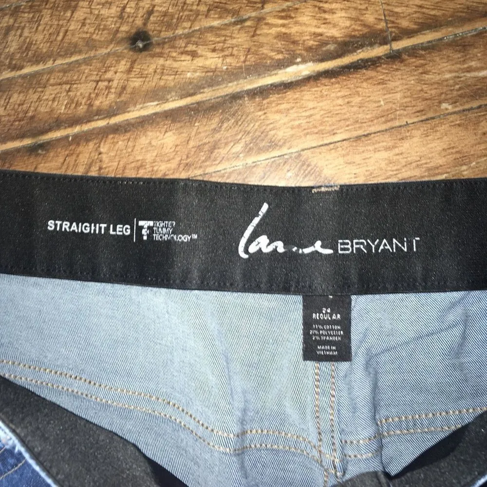Lane Bryant 24R straight leg dark wash jeans - Image 2