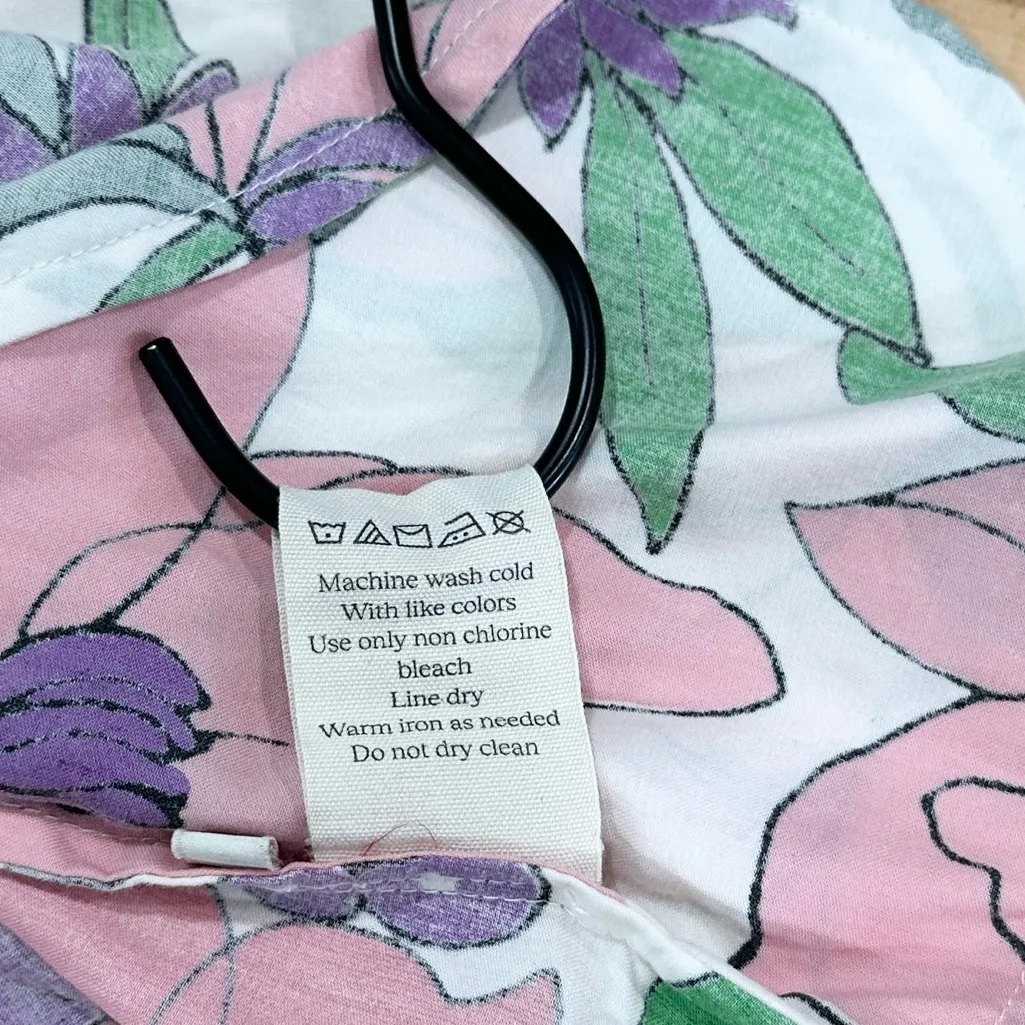 Anthropologie Banjanan Della Strapless Peplum Top Floral Pockets Size XS - Image 8