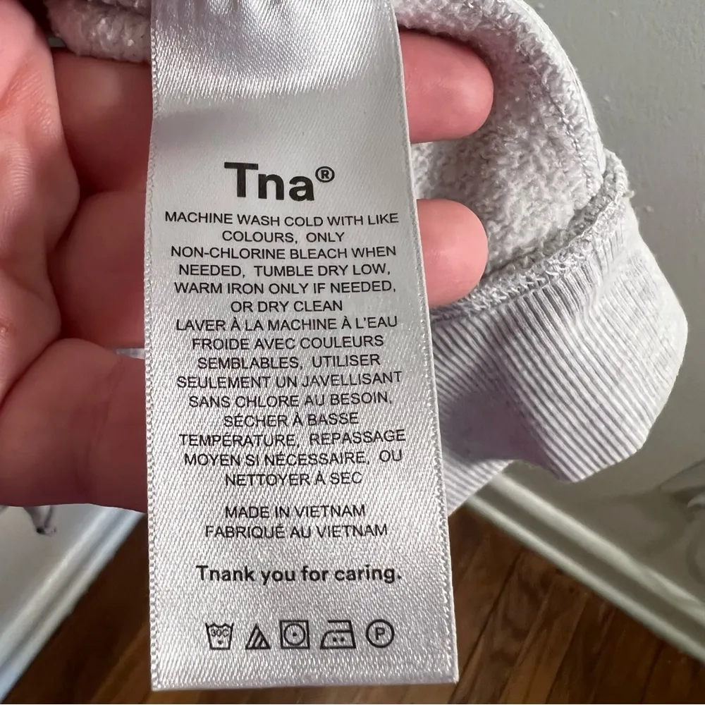 TNA Aritzia Full Zip Hoodie Light Heather Gray 1 S - Image 14