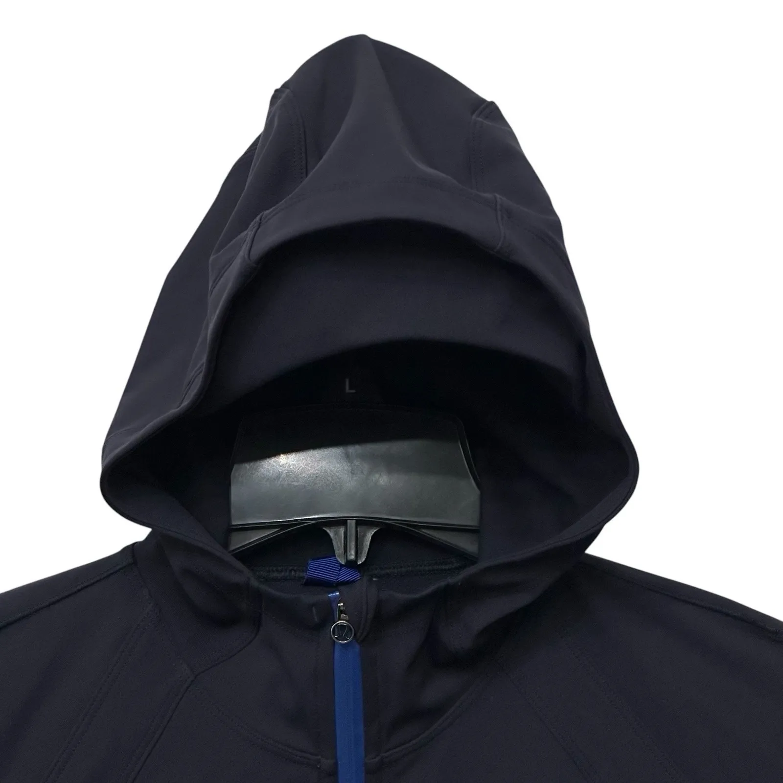 Lululemon Define Jacket Womens Size 8 Zip Up Hooded With Ponytail‎ Cutoff Blue - Image 2