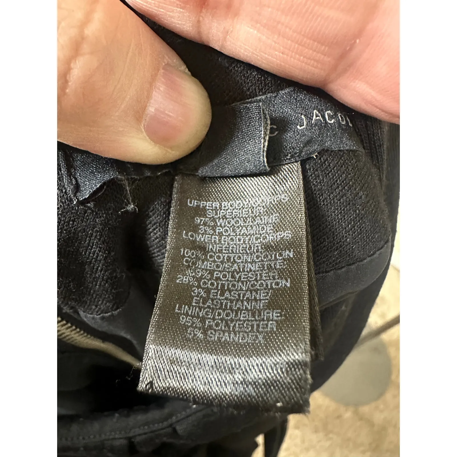 Marc Jacobs Mini Dress Black Wool & Corduroy Satin Bow Short Sleeve size Small - Image 8