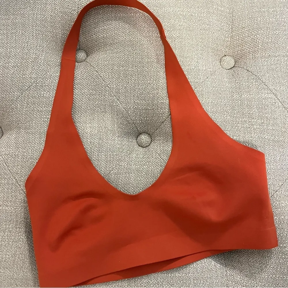 Free People Amber Neo Halter Top Bra in Rust - Image 3