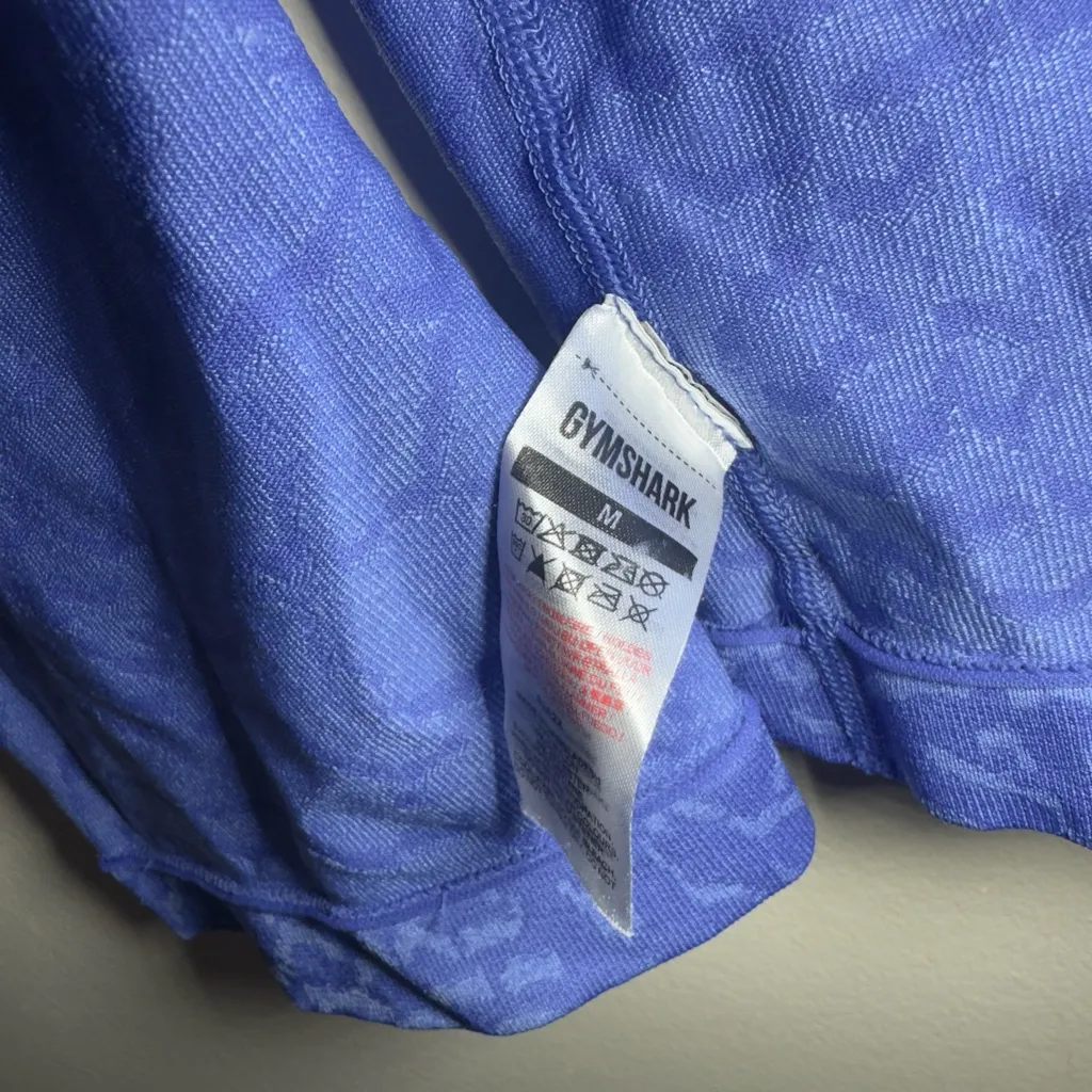 Gymshark Cobalt Blue Patterned Leggings Sz medium - Image 5