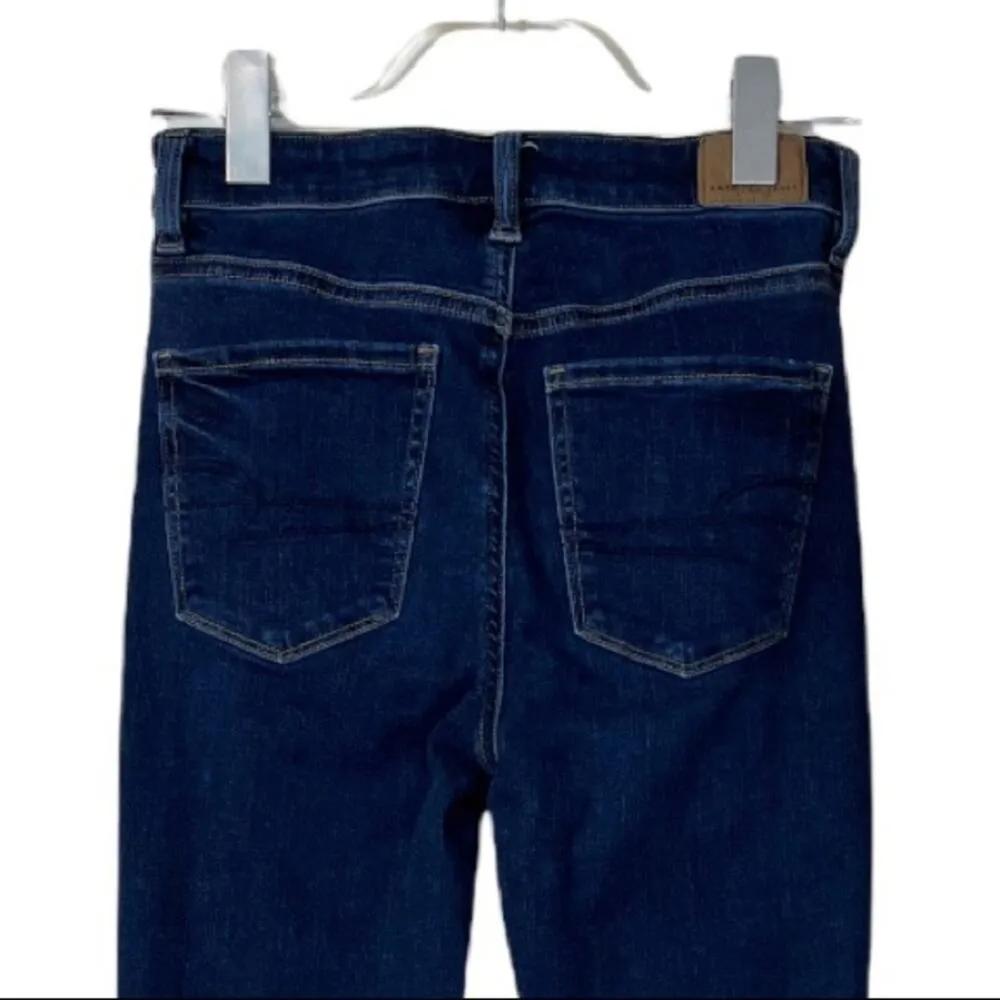 American Eagle Women's Jeans AEO Super High Rise Jeggings Dark Wash Size 4 - Image 4