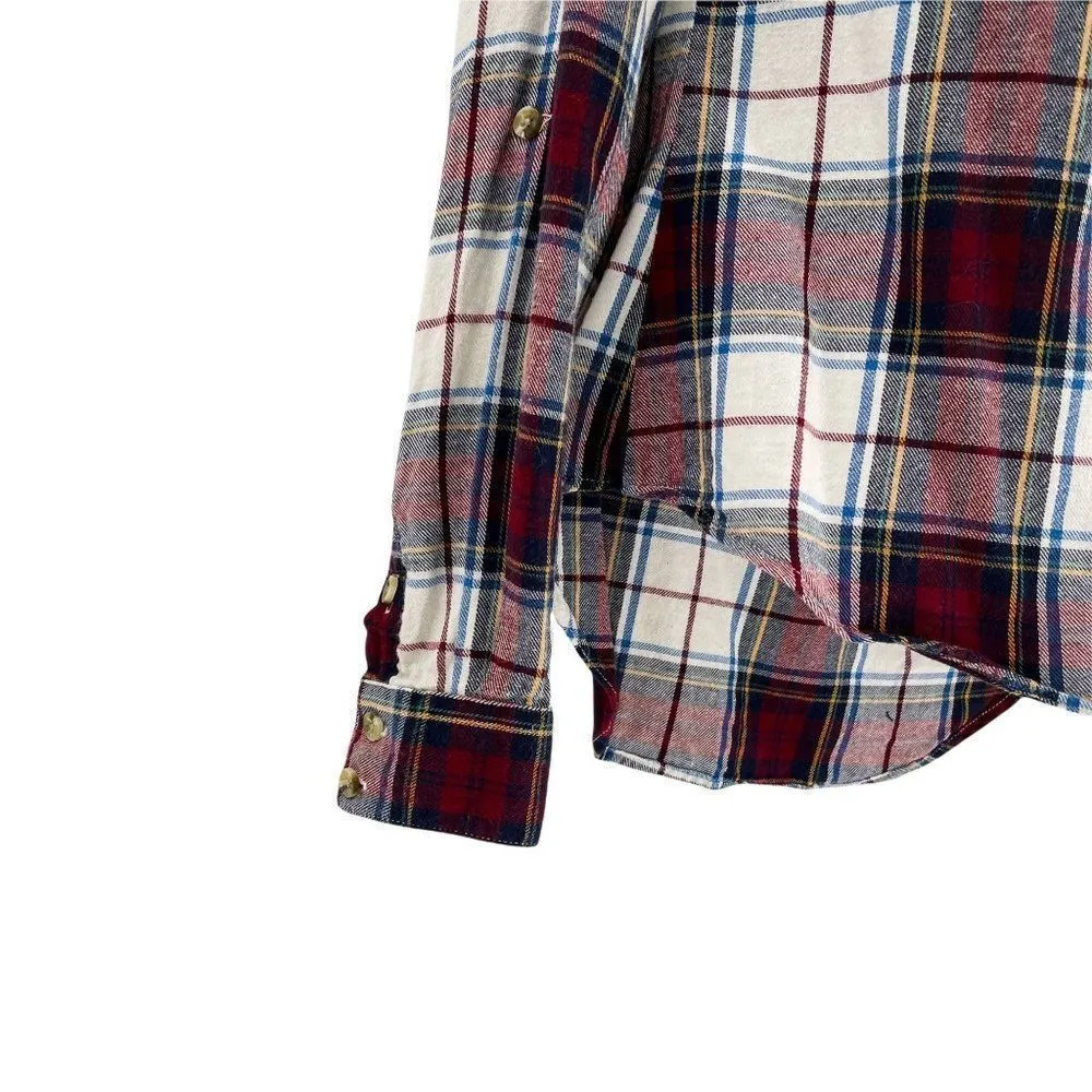 Miami Plaid Long Sleeve Button Up Shirt X-Small XS - Image 95