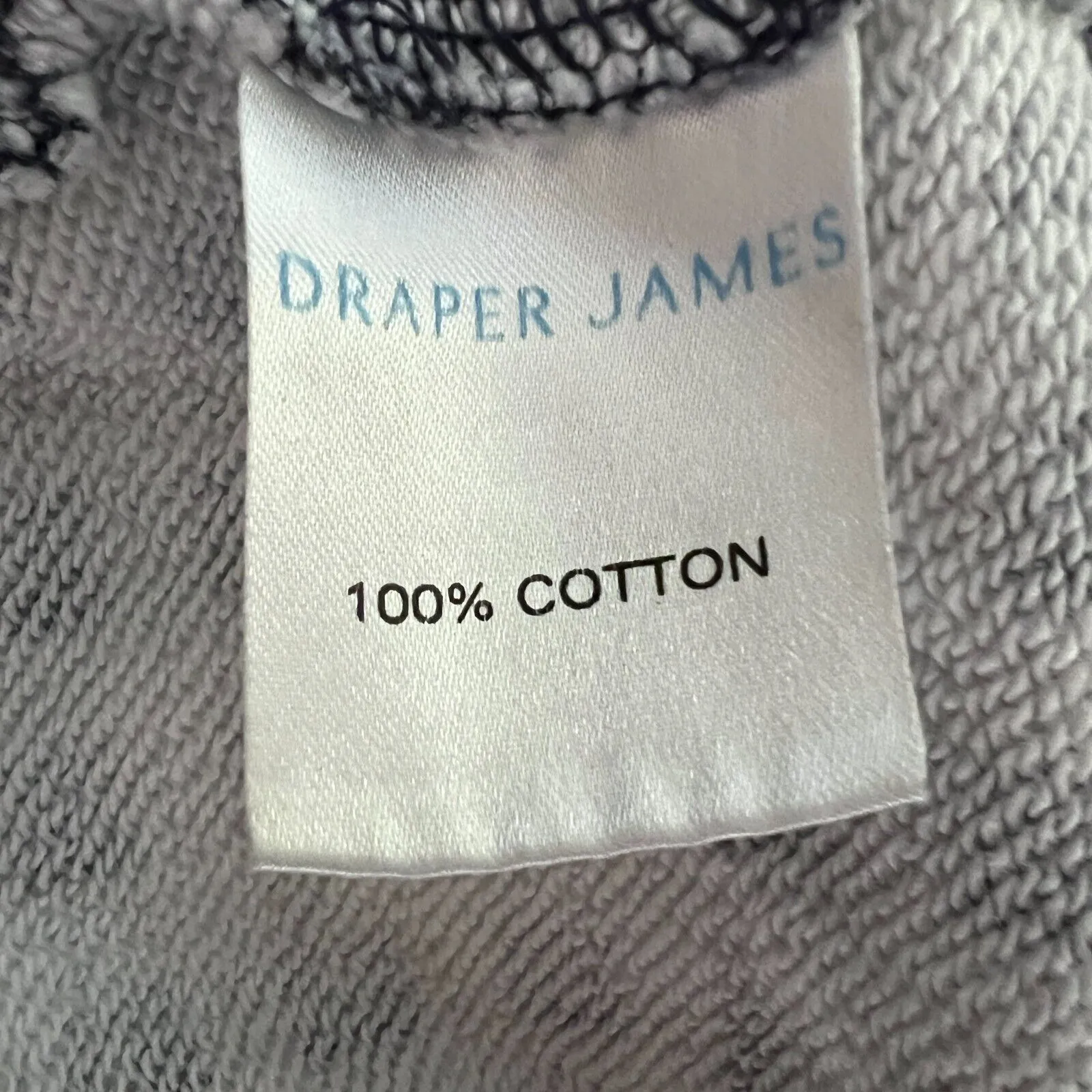 Draper James Sweatshirt Womens 1X Blue White Gingham Plaid Natalie Pullover - Image 8