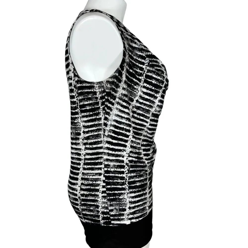 Worthington Womens Blouse Top Stretchy Sleeveless Drape Neck Pullover Large - Image 5