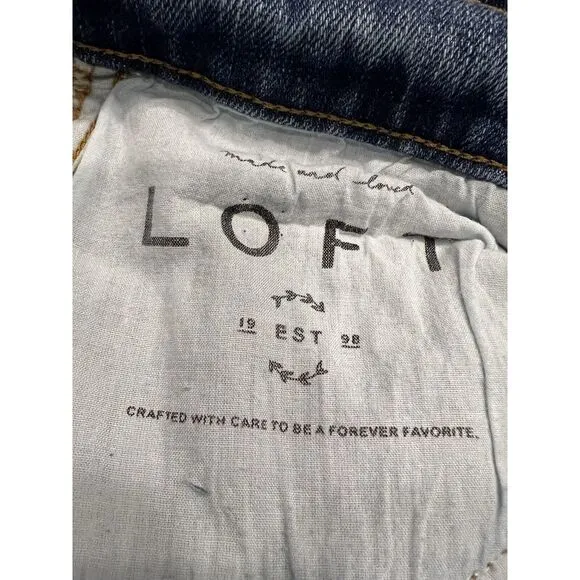 Ann Taylor Loft Denim Raw Hem Size 28/6 Coastal Cowgirl‎ Core Western Core - Image 8