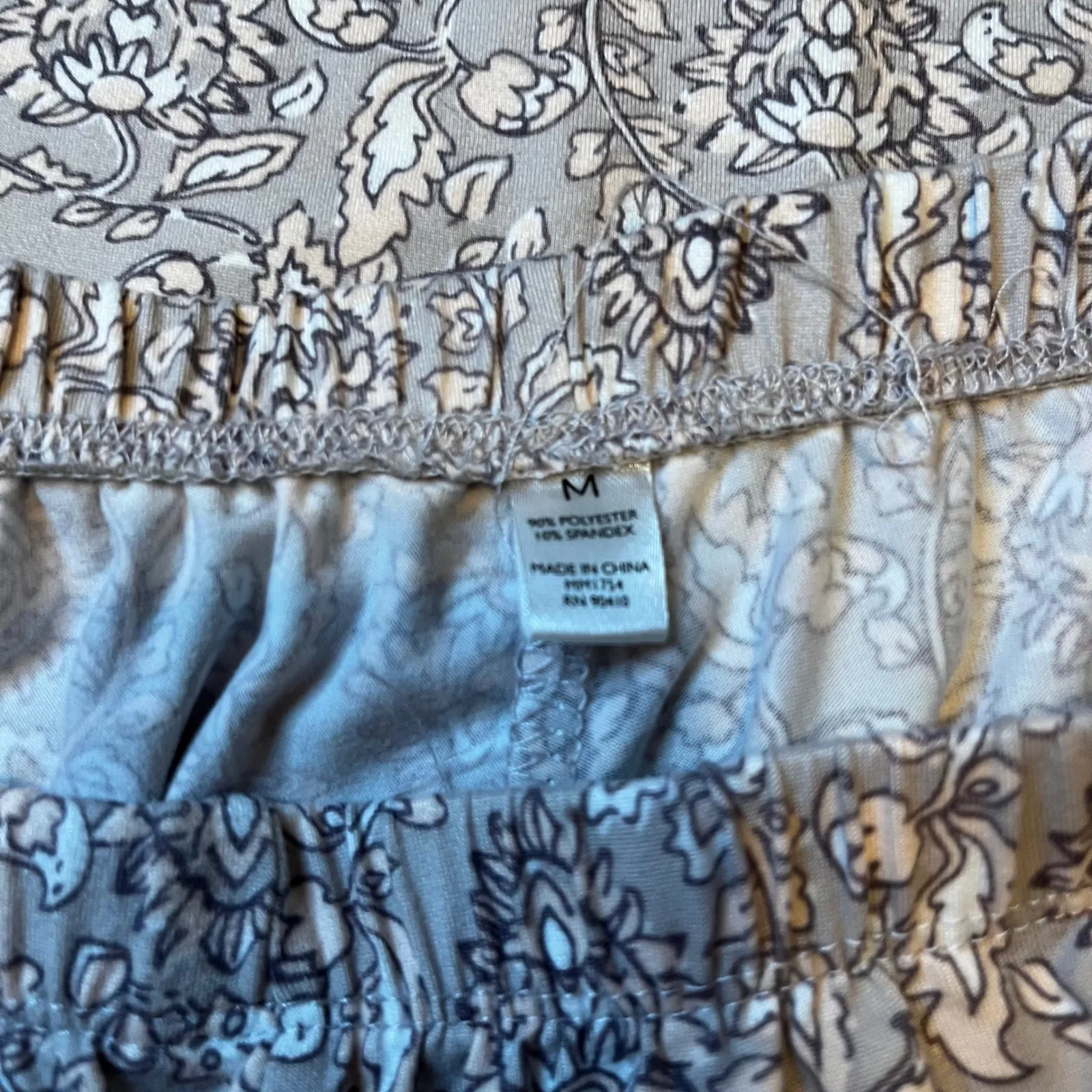 Womens Pajama Set Camisole Shorts Floral Lace Trim Sleepwear Size M Gray Size M - Image 7