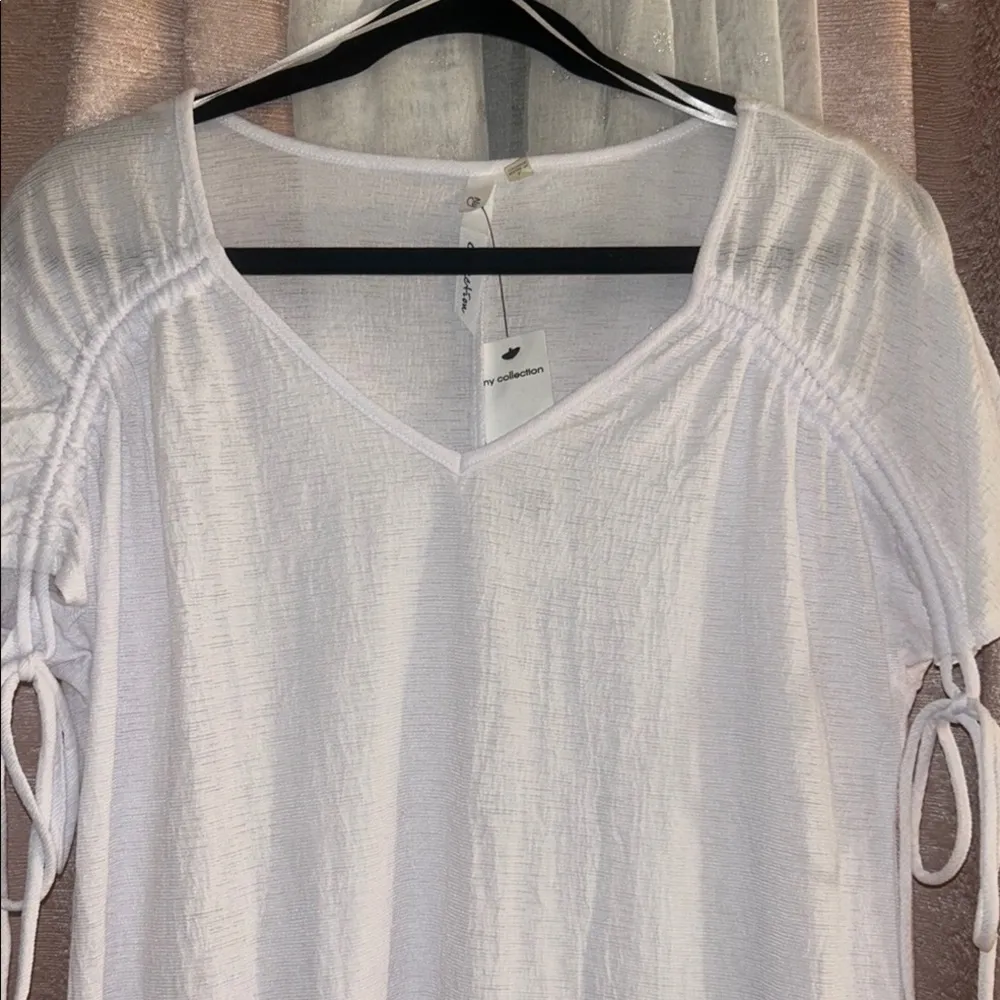 Ny Collection NWT  Size L V-Neck Boho Top - Image 2