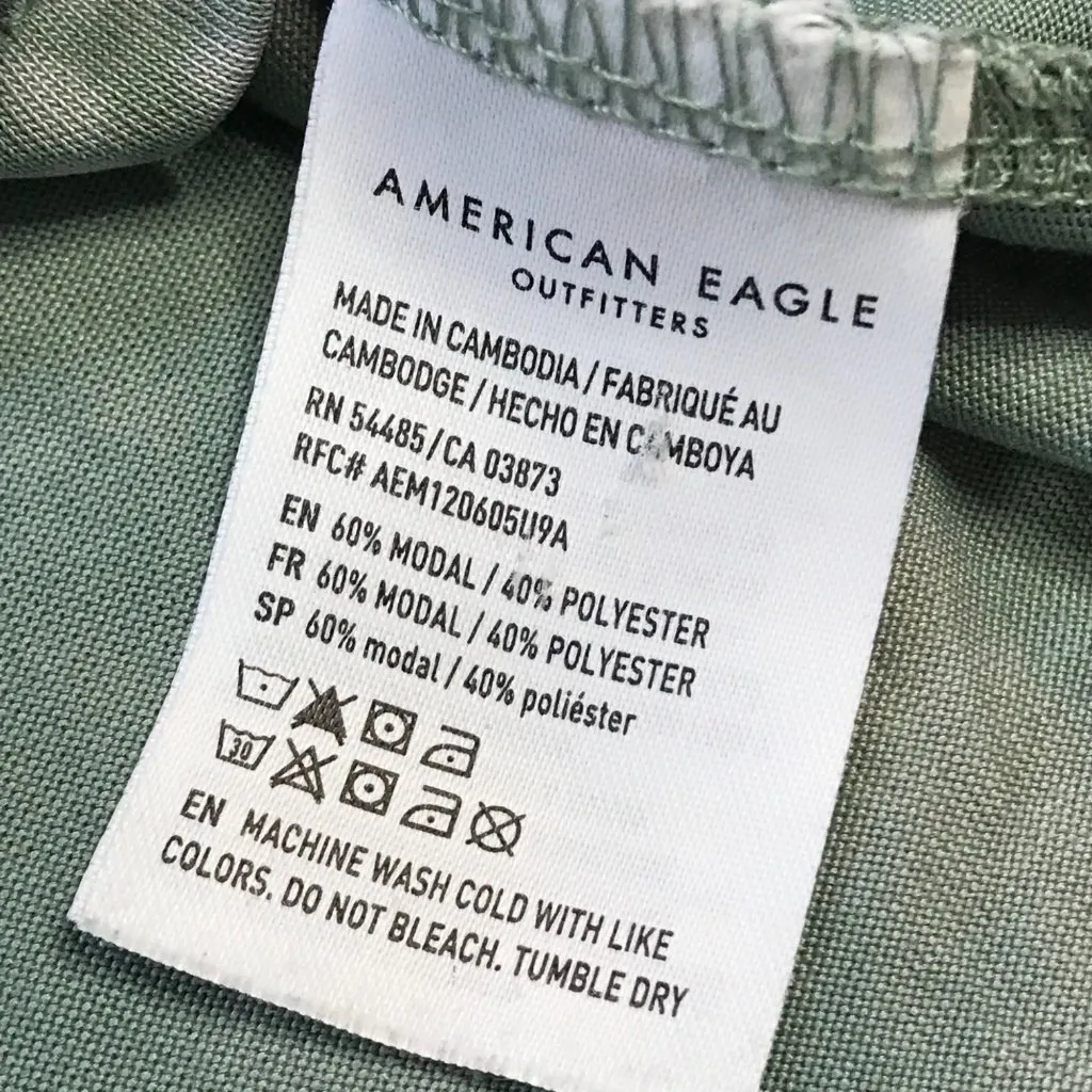 American Eagle Women's Bleach‎ Dye Short Sleeve T - Image 8