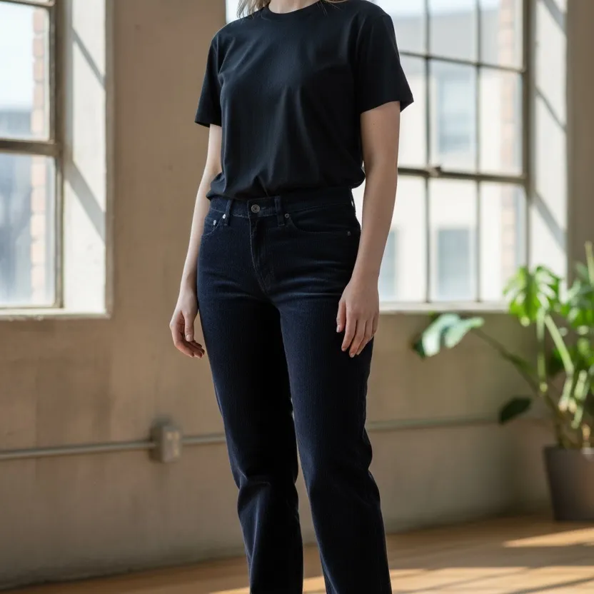 NWT Levi's Jeans Women's 31x30 High-Waisted Mom Corduroy Black Straight - Image 2