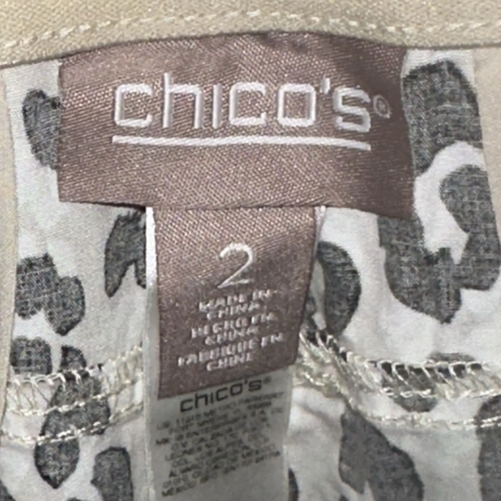 Chico's Cheetah Print Crop Pants Women's Size 2 Large High Comfort Waist Stretch - Image 10