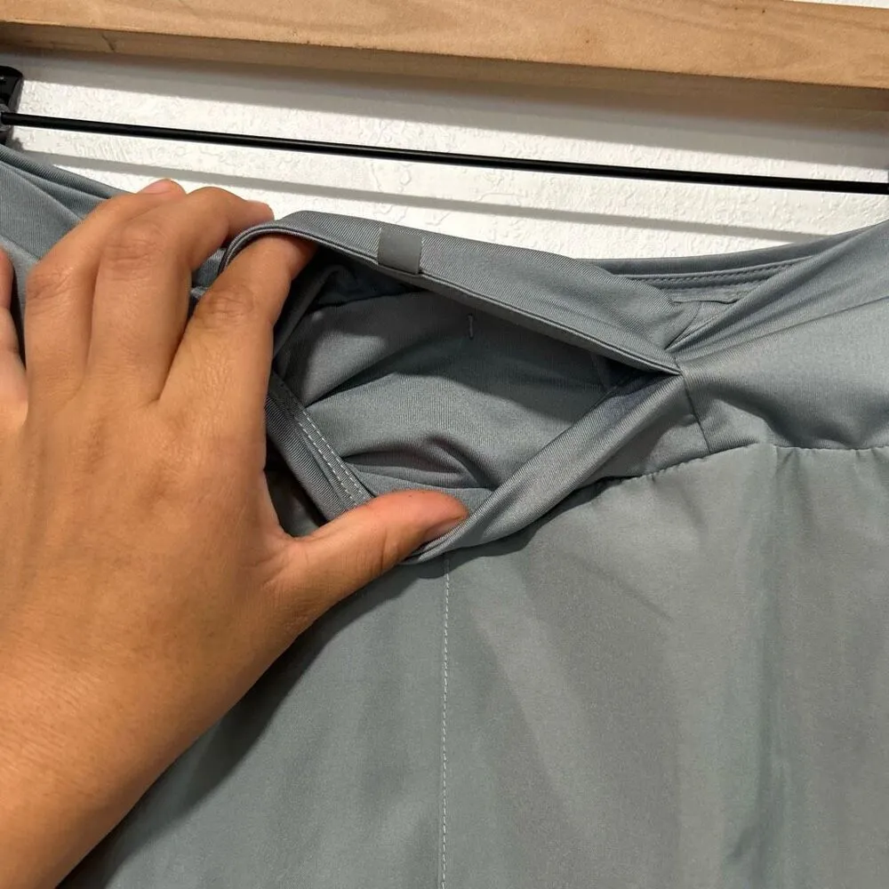 NIKE Eclipse High Waist Running Shorts size Large Grey shorts - Image 7