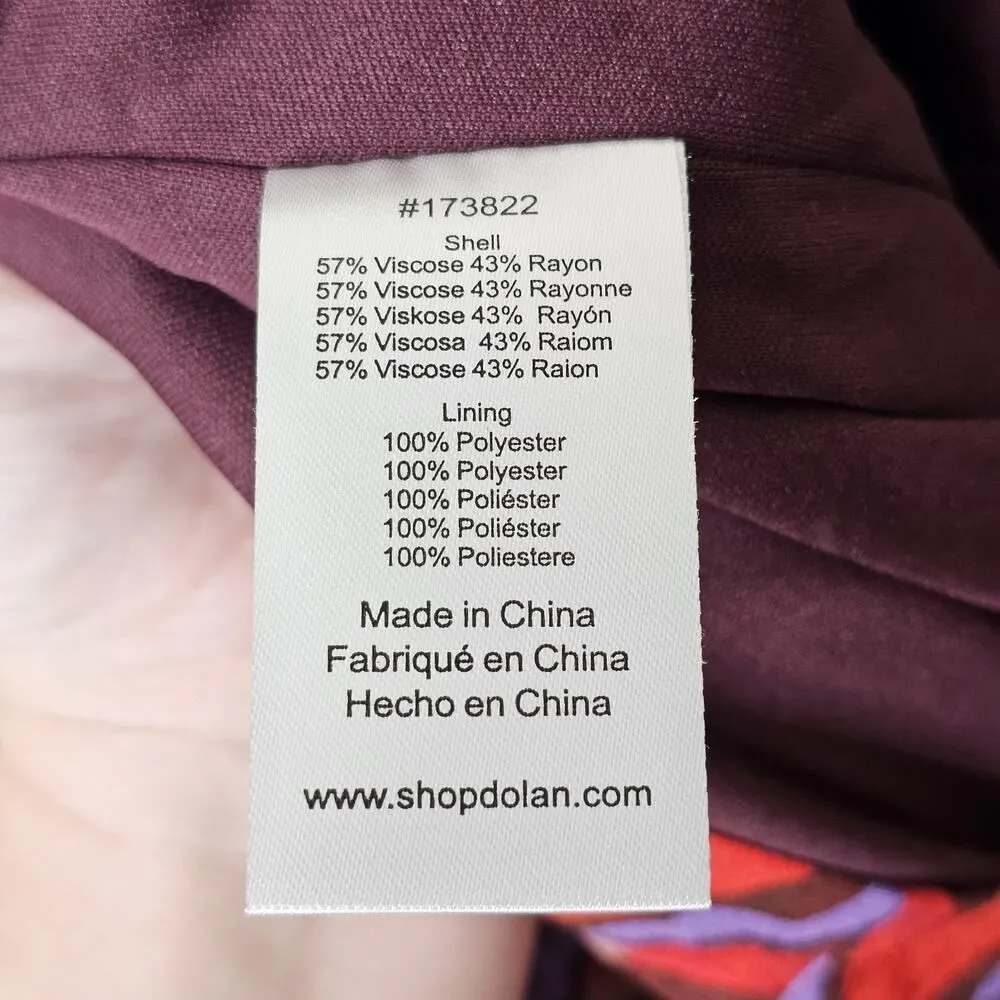 Anthropologie DOLAN Left Coast Collection Draped Red Motif Mini Skirt Size XS - Image 8