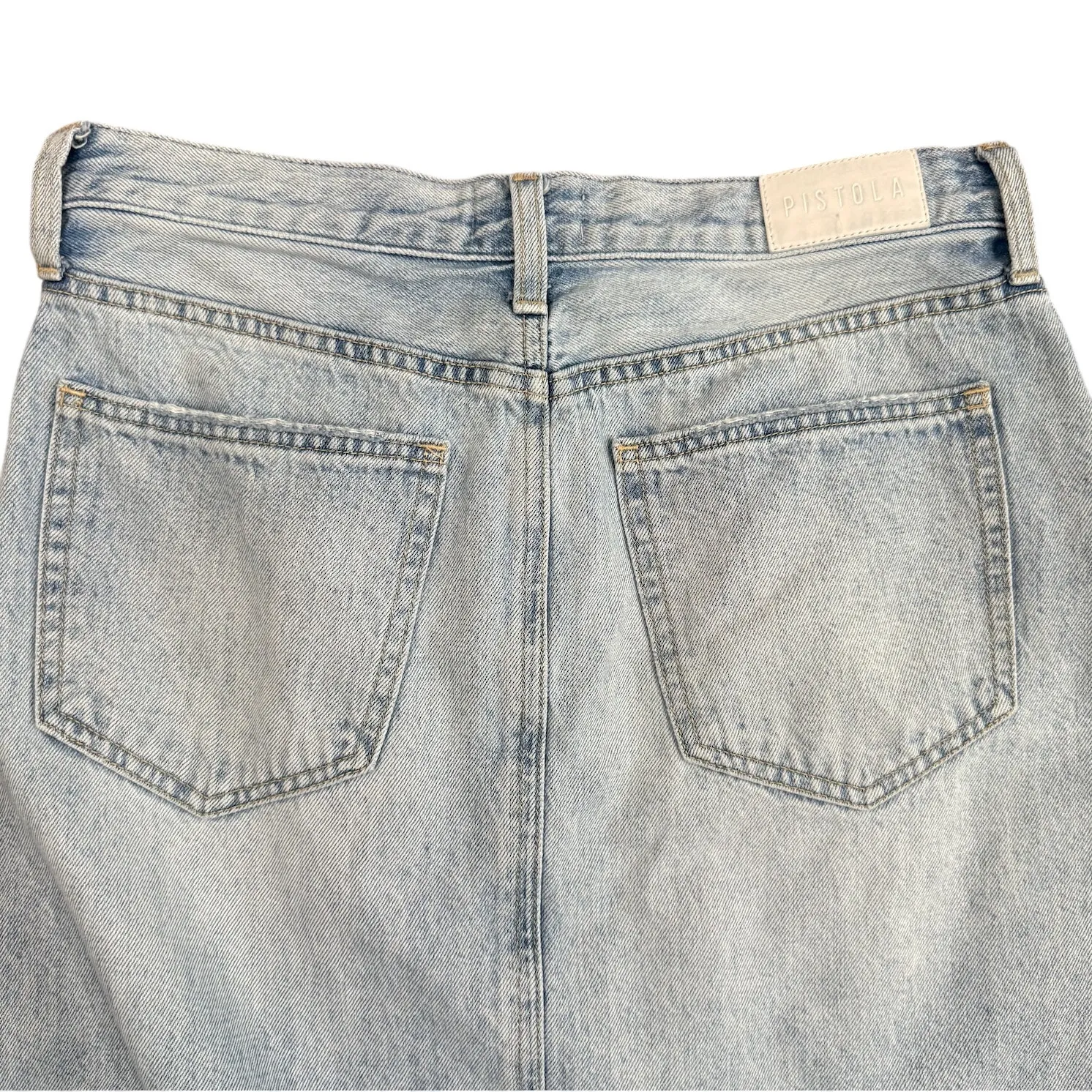 Pistola Alice Midi Skirt in Blue Wash, Size 30 - Image 8