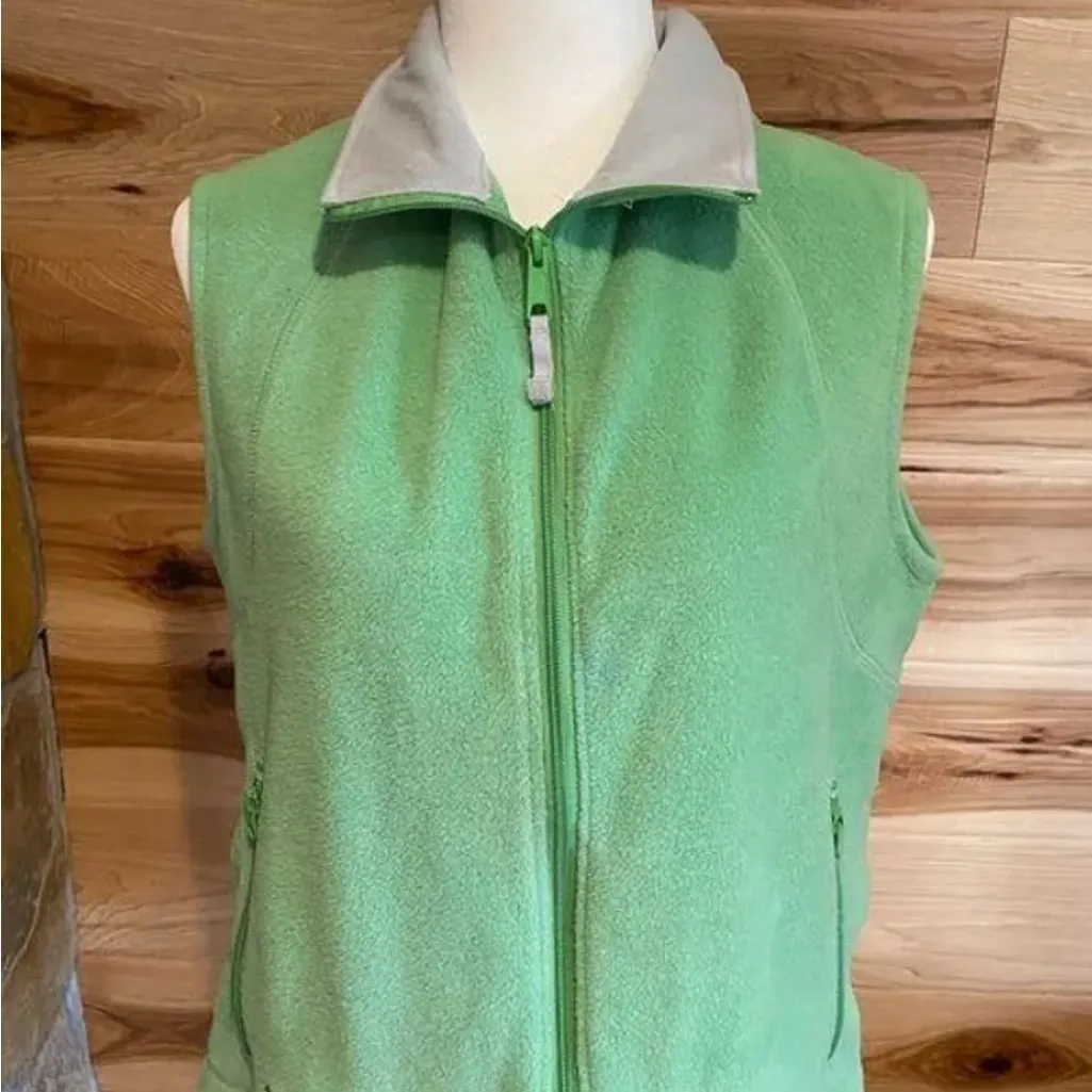 Columbia Women's Light Green Fleece Vest - Image 2