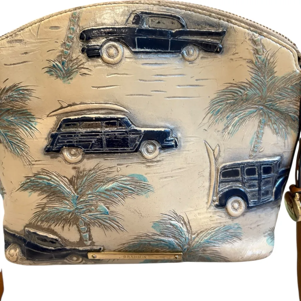 RARE!! Brahmin Blue Copa Cabana Mini Duxbury Crossbody Bag - Image 9