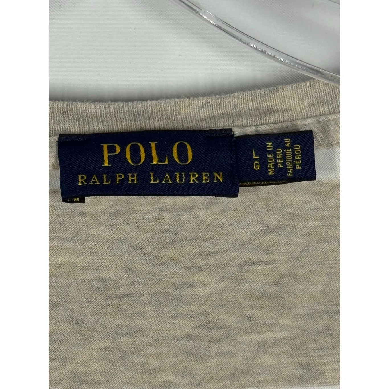 Polo Ralph Lauren Women large stripe V neck T Shirt top size large - Image 6