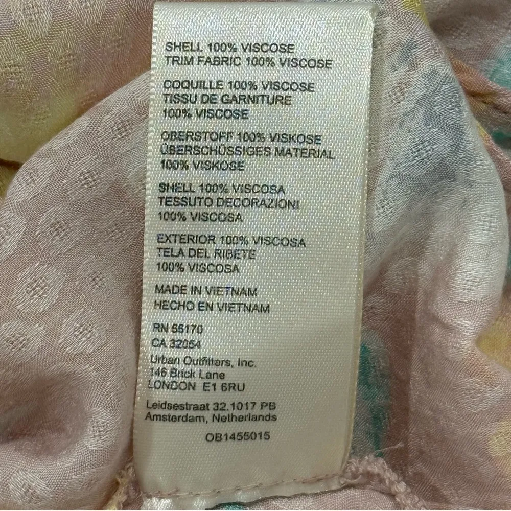 Free People Wisteria Maxi Dress Light Combo Floral Open Back Pink Size XS New - Image 12