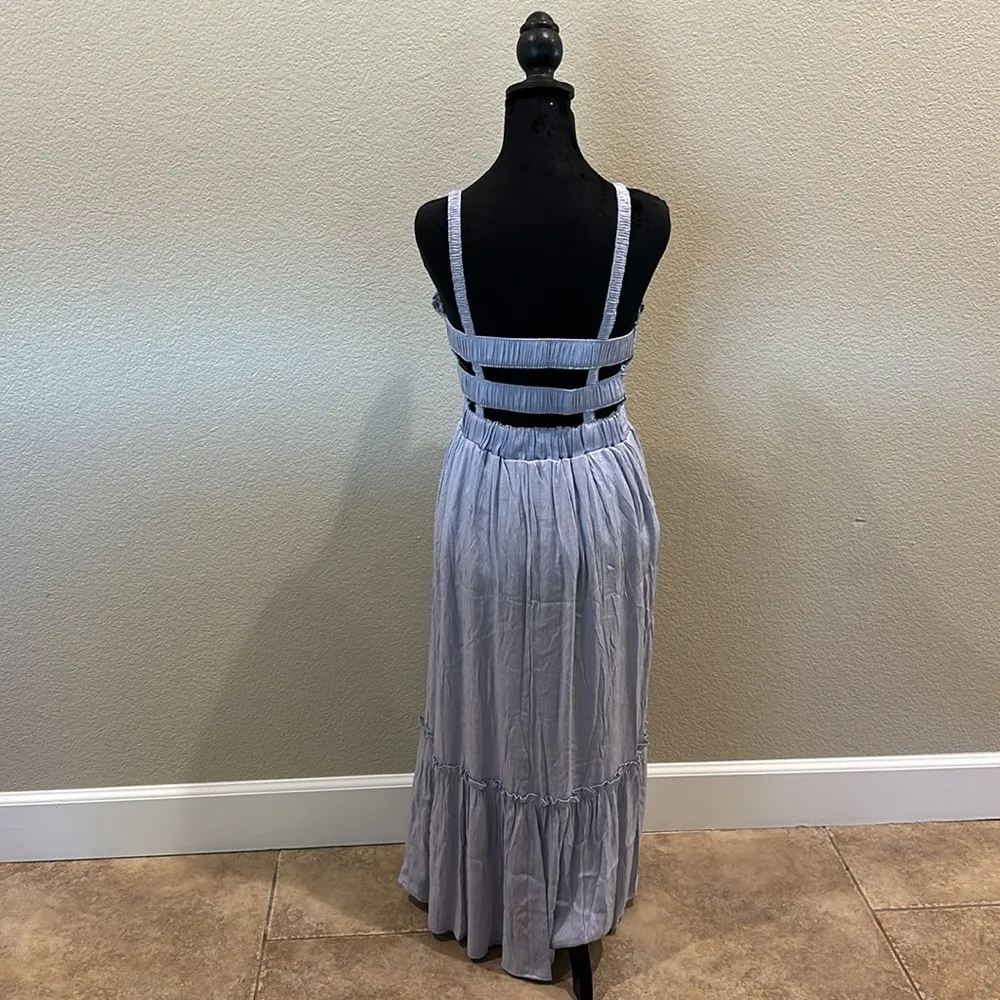 NWOT Heart and Heel Sun Dress Blue Size M - Image 4