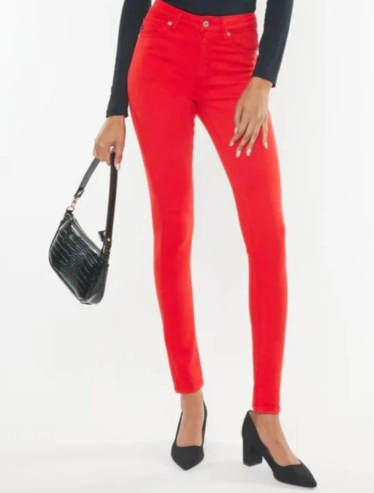 KanCan True Red Skinny 5 Pocket Jeans 25 - Image 3
