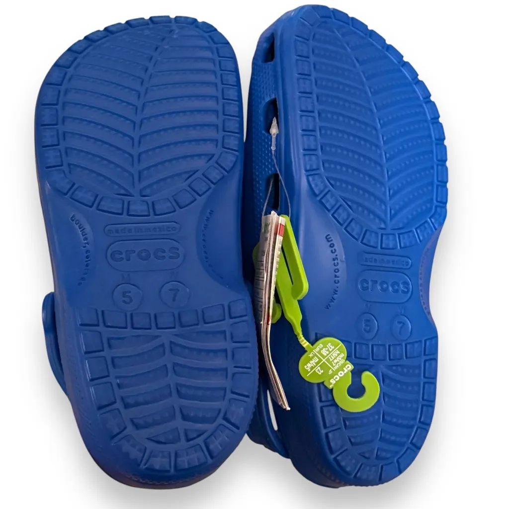 Crocs Baya Clogs Slip On Shoes in Bright Cobalt Blue‎ Sz 7 Women's / 5 Men's NEW - Image 7