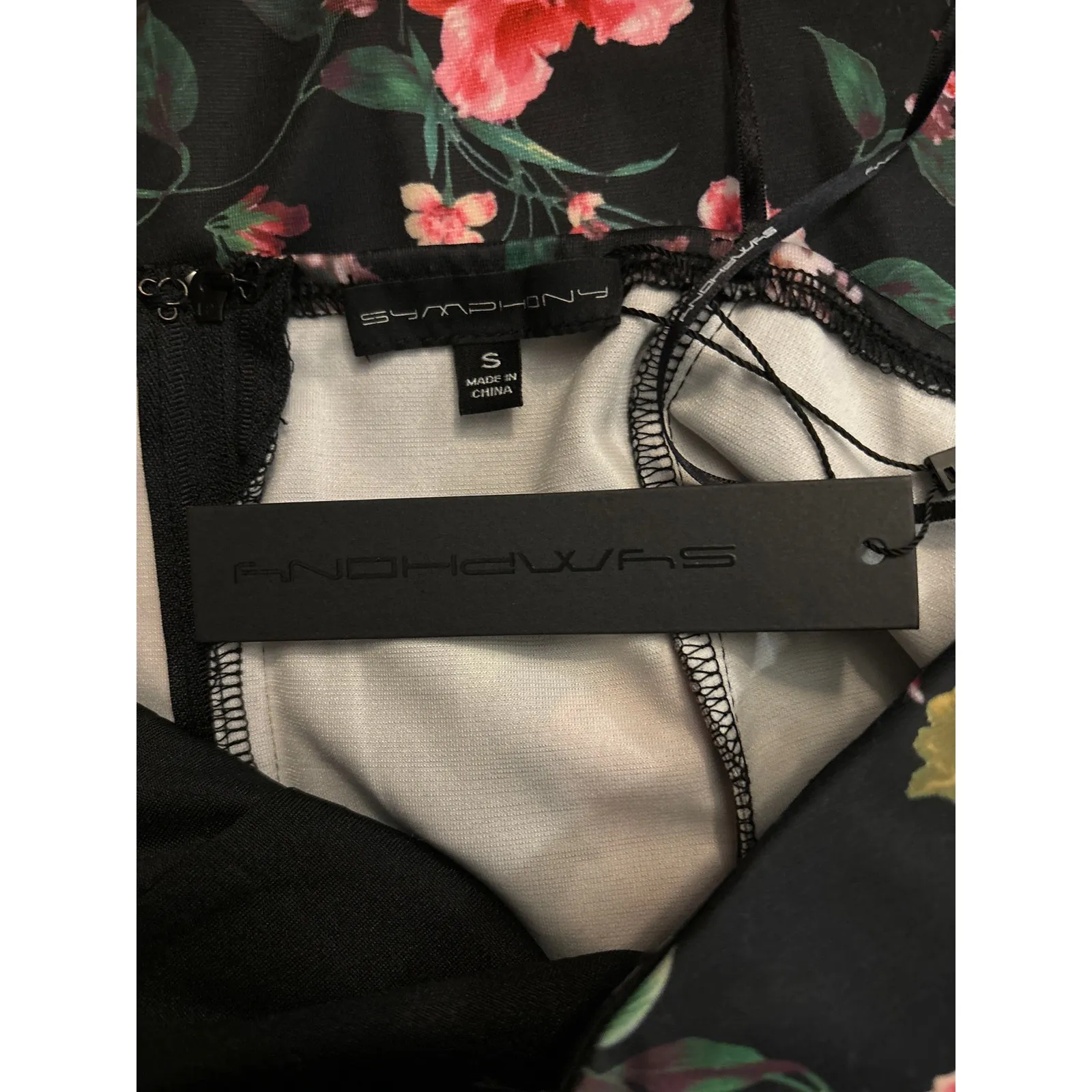 Symphony Floral Body Con Dress S Wedding Party Special Occasion Coquette Girl - Image 9