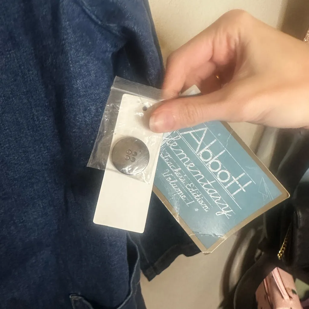 Classic Indigo Denim Blazer Blue Size M - Image 4