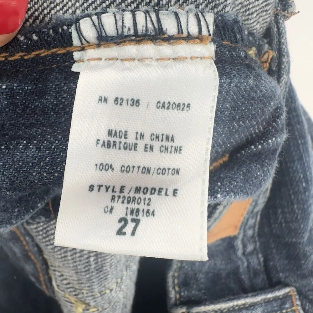 G By Guess Blue Jeans Claudia Bootcut Denim Women Size 27 Zip Pockets - Image 9