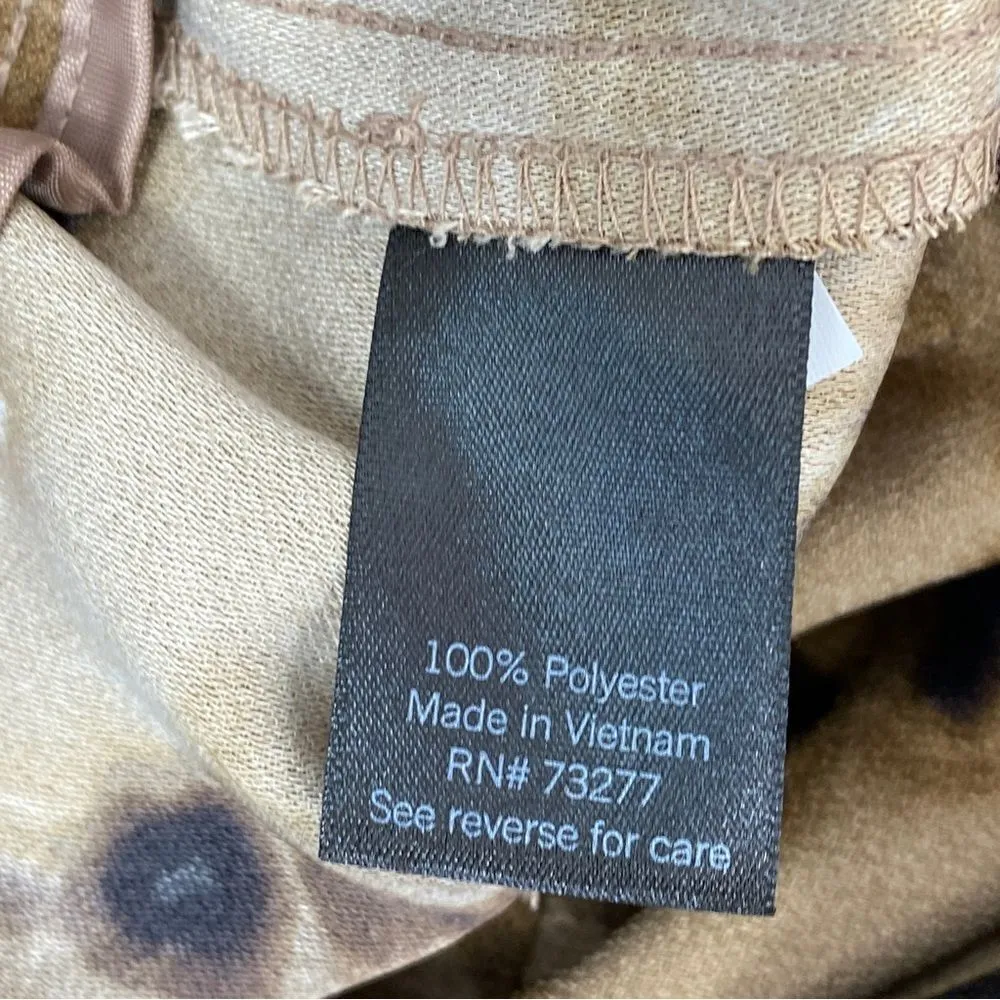 Simply Vera Tie Dye Wide‎ Leg Pull On Pants Tan Black XS - Image 7