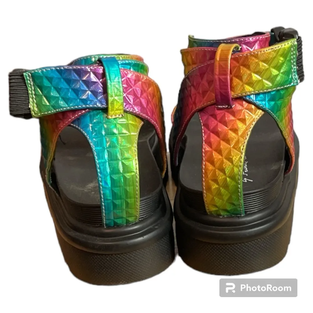 Lemon Drop By Privileged Rainbow Kassandra Gladiator Sandals Size 6.5 - Image 3