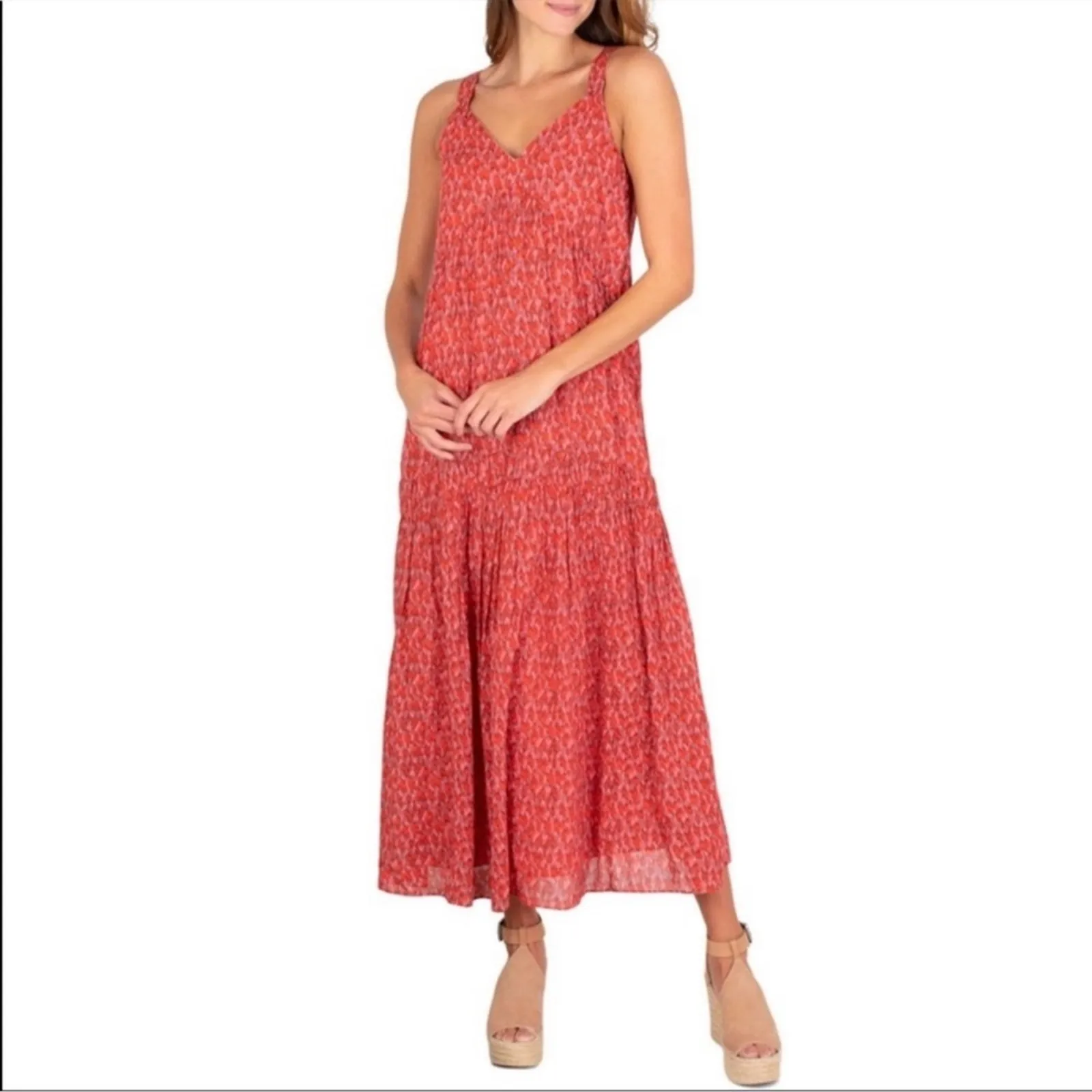 JOIE Bondi Cotton Tiered Maxi Dress – Tea Rose – Size Small – Limited Edition - Image 16