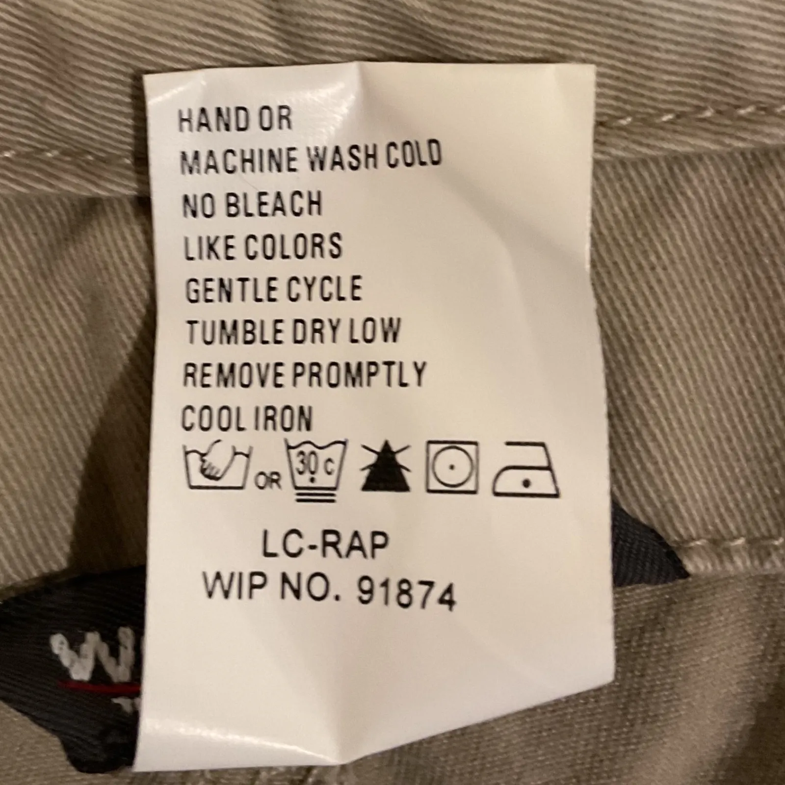 Woolrich‎ The Original Outdoor Khaki Straight Pants Cuffed Ankle Casual Sz 16 - Image 7