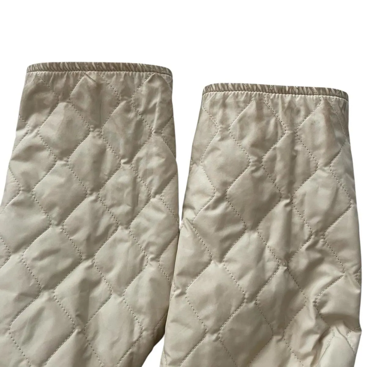 Patagonia Jacket Felted Wool Reversible Hood Quilted Camel Women's Size Medium - Image 7