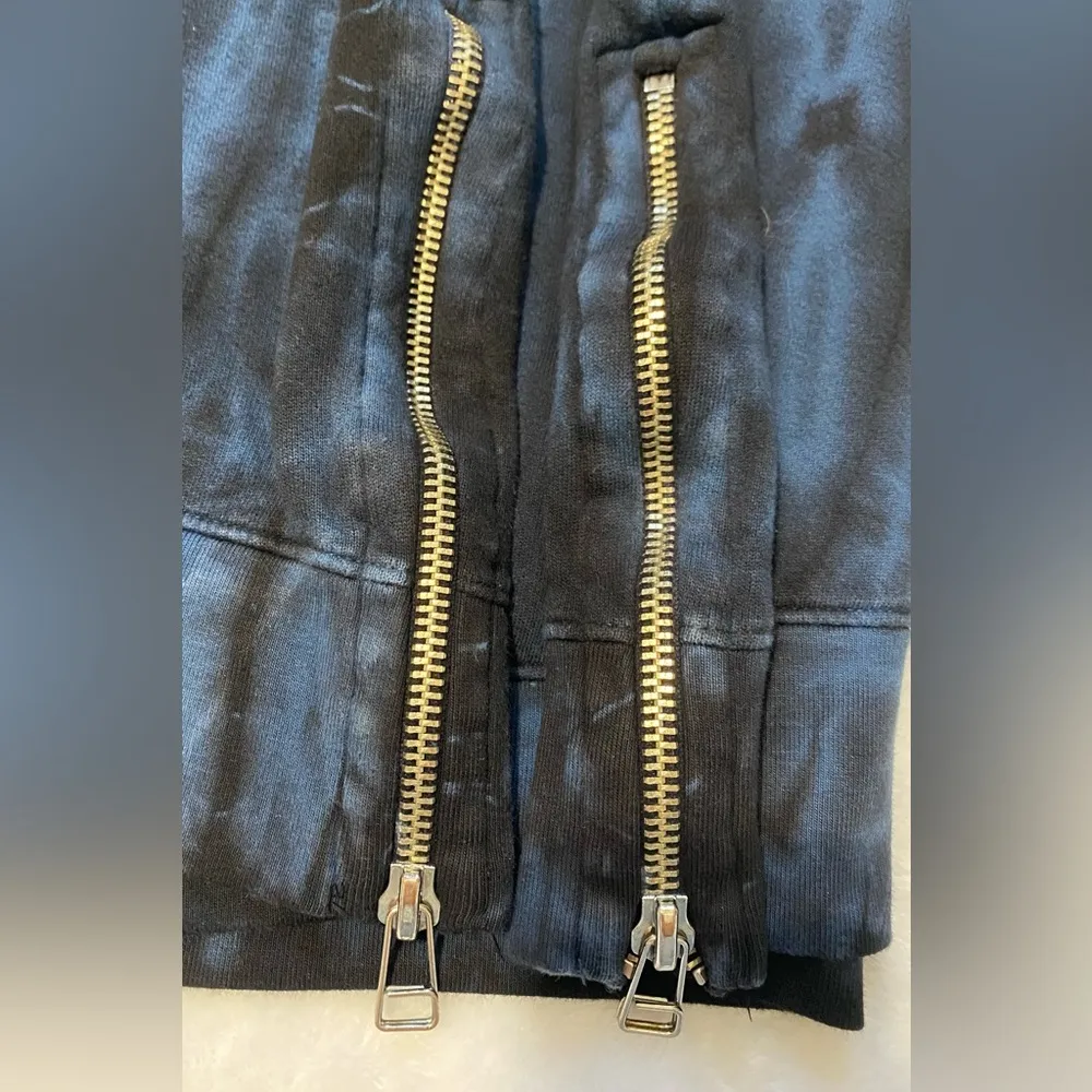 Sundry for Evereve Navy and Black Tie-Dye Tunic Side Zipper Sweatshirt - Image 11