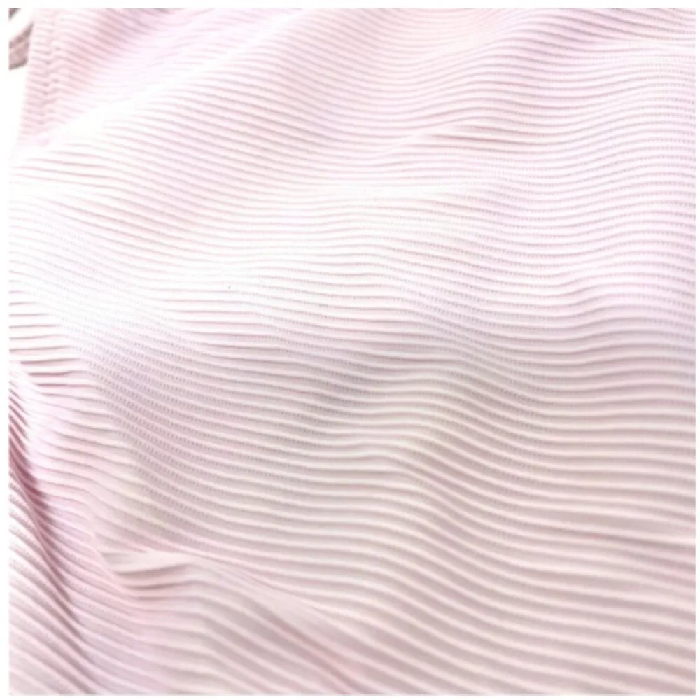 J. Crew Ribbed Curved Waist Cheeky String Bikini Bottom in Light Pink Size S - Image 4