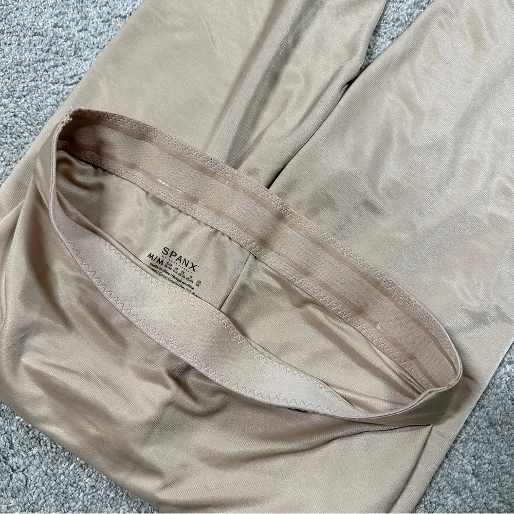 Spanx Womens Power Conceal-Her High-Waist Extended-Leg Shorts Mid Tights Tan M - Image 8