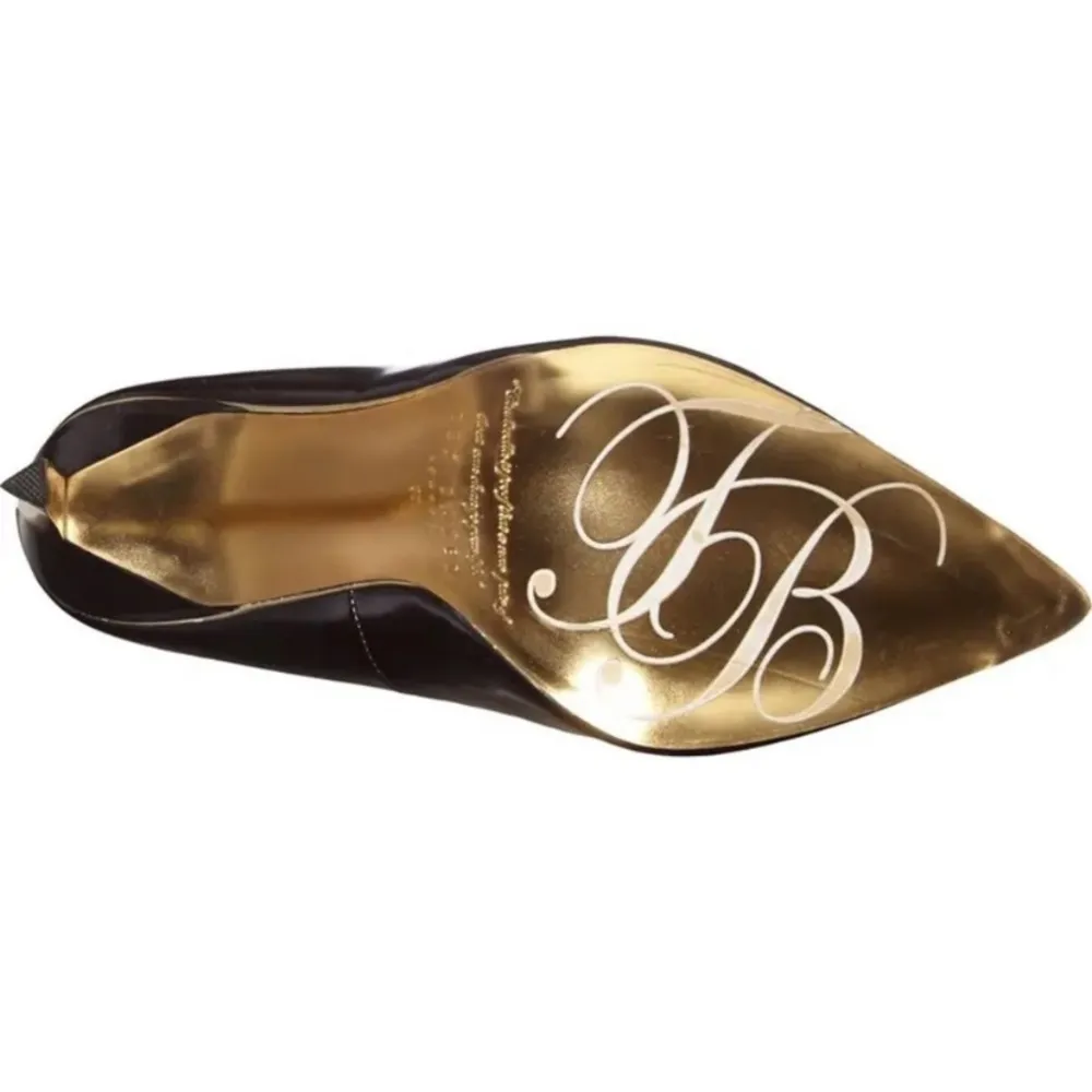 Ted Baker London Elvina Black and Gold Classic Pump Heel Size 40 - Image 3