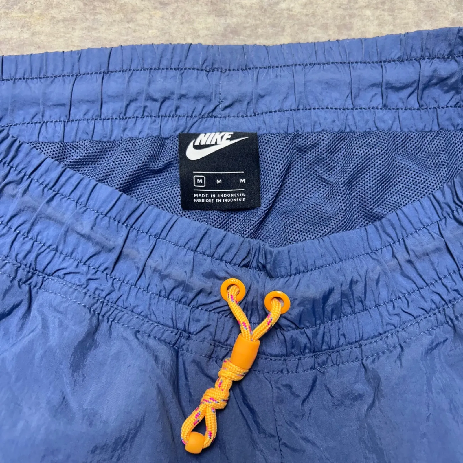 Nike Cargo Pants Womens Medium Blue Lightweight‎ Drawstring Parachute Active - Image 6