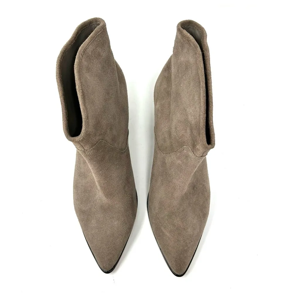 DONNA KAREN New York, suede cowboy style ankle boots, size 9.5, NWT - Image 6