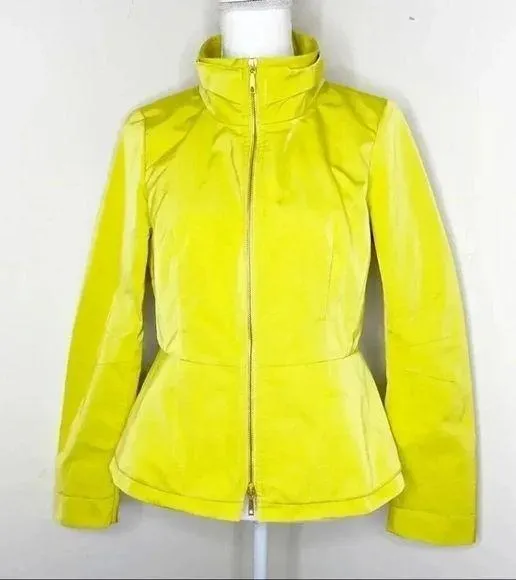 Lafayette 148 New York Zip Jacket Reva Sugarcane Polyester Jacket Blazer Size 6 - Image 1