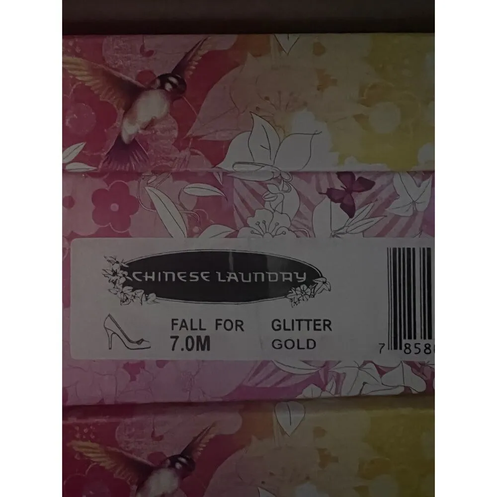 Chinese Laundry Fall for Glitter Women’s Heels Gold Size 7M New in Box - Image 4
