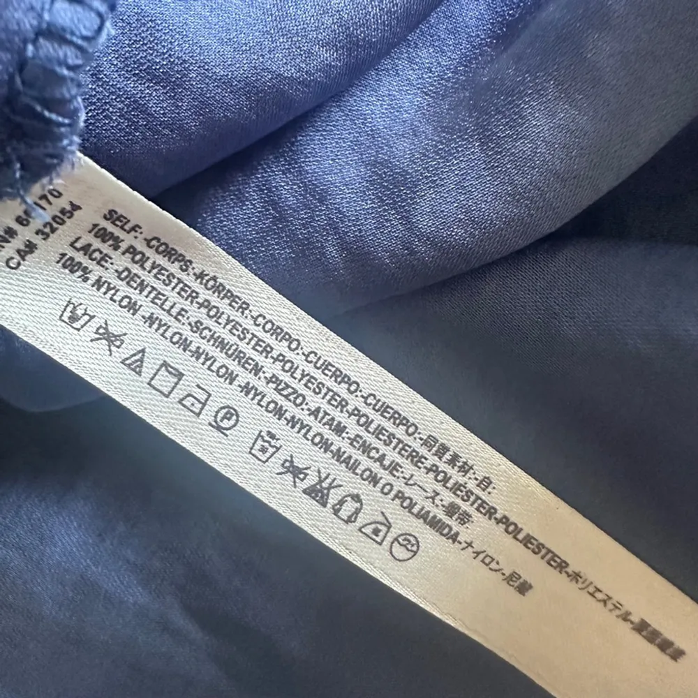 Free People Intimately FP Blue Lace-Trim Satin Cami Tank Top Size M - Image 7