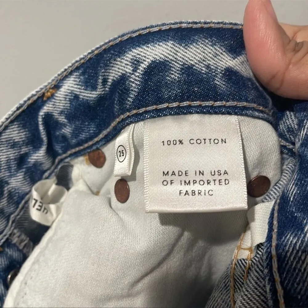 GRLFRND x Revolve Helena High Waist ButtonFly Distressed  Jeans Sz 25 - Image 12