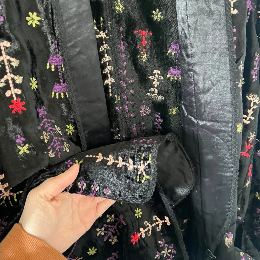 Anthropologie Bl^nk Embroidered Black Blazer Jacket - Image 11