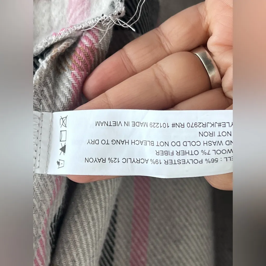 Ashley by 26 International plaid flannel shacket - Image 13