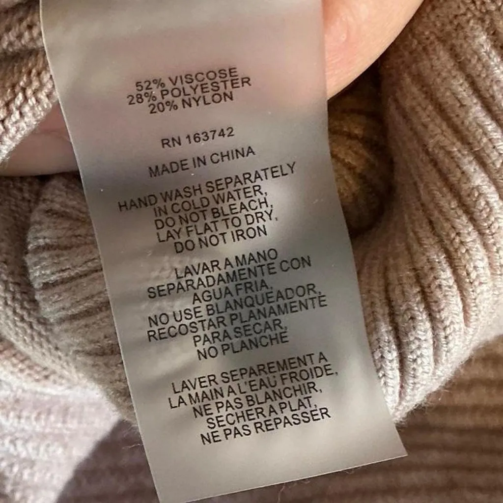 Sioni Women's Quarter Zip Pull Over Textured Sweater size XL Pink - Image 4