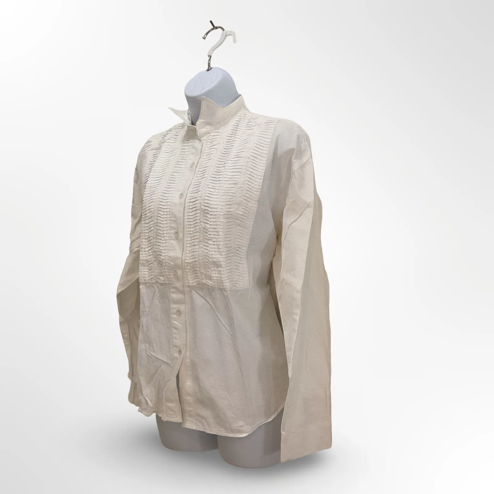 KZK Western Button Down Blouse White Size M - Image 3